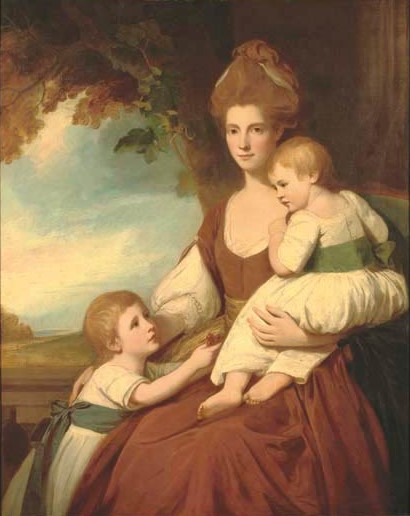 Mrs Charles Hawkins and her children, Caesar and Louisa Anne, 1782, George Romney