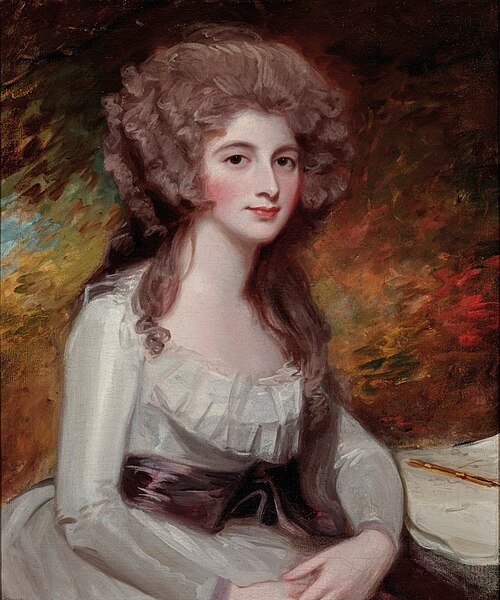 Portrait of a young lady, traditionally identified as Sarah, the Hon. Mrs Richard Tickell (1770–c.18, 1789, George Romney