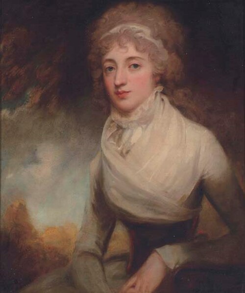 Portrait of a lady in a white dress, 1800, George Romney