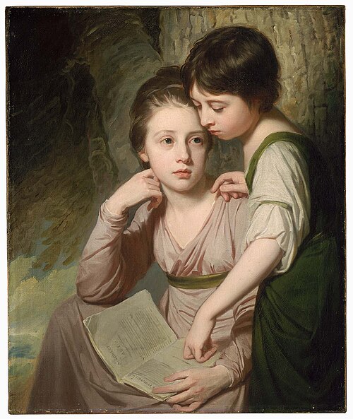 Portrait of Two Girls (Misses Cumberland), 1773, George Romney