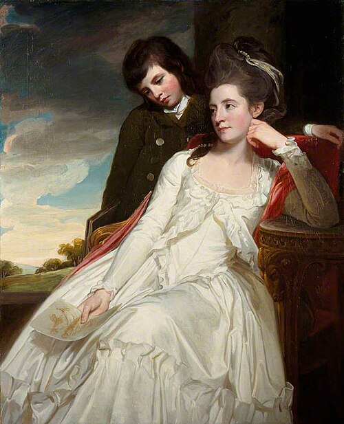 Jane Maxwell, Duchess of Gordon, c 1749 - 1812. Wife of the 4th Duke of Gordon (With her son, George, 1778, George Romney
