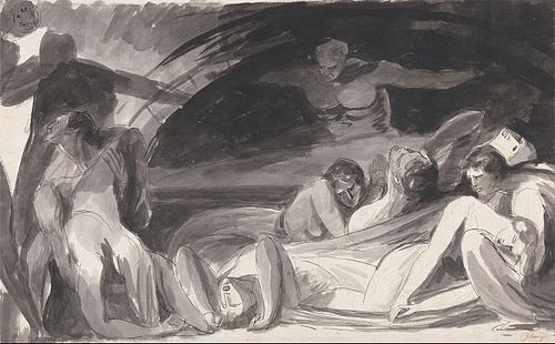 Howard Visiting a Prison, 1790, George Romney