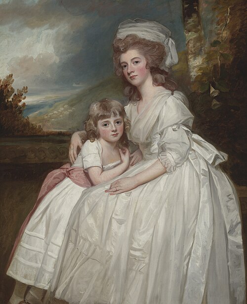 Mrs. Richard Pryce Corbet and Her Daughter Mary, 1783, George Romney
