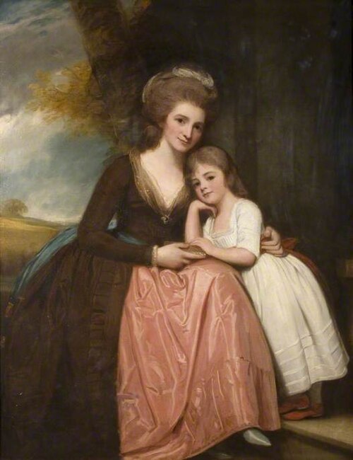 Portrait Of Mrs Bracebridge And Her Daughter Mary, 1782, George Romney