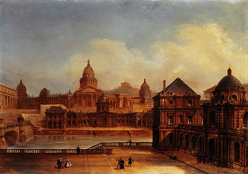 Vue composite des monuments parisiens, 1836, Domenico Ferri