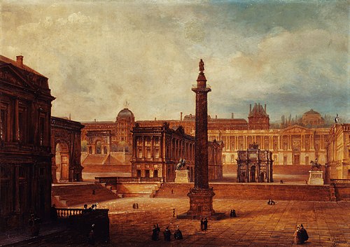 Vue composite des monuments parisiens (P425), 1836, Domenico Ferri