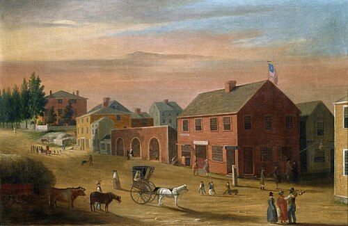 Old Four Corners, 1852, William Allen Wall