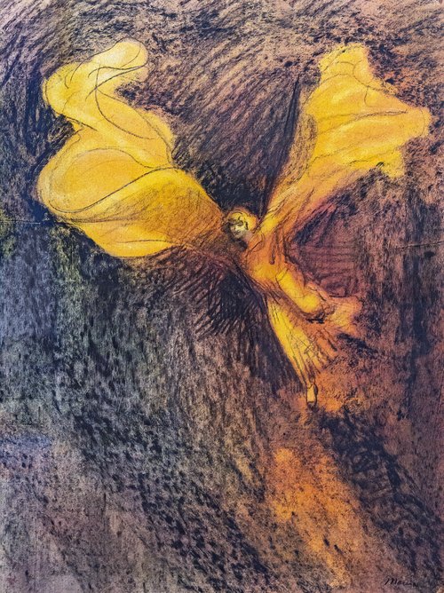 Loïe Fuller (robe orange), 1865, Charles Maurin