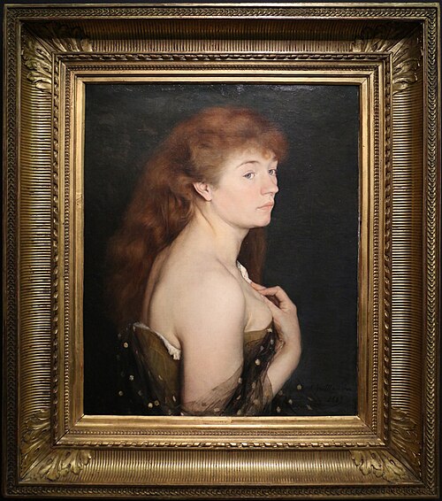 Portrait de jeune femme rousse, 1889, Charles Maurin