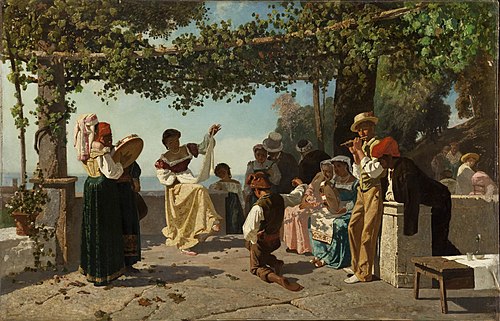 The tarantella dance, 1900, Eduardo Dalbono