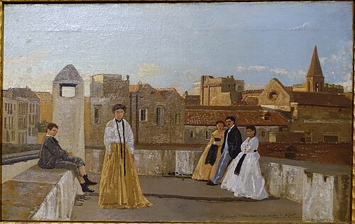 The terrace, 1866, Eduardo Dalbono