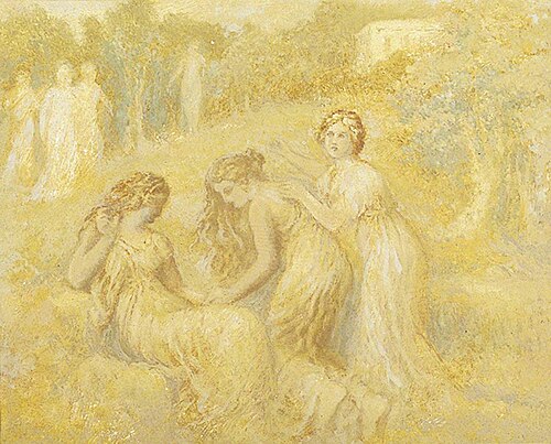 Dwellers in Elysian Fields, , Edward Calvert