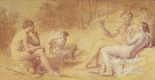 Pan Playing His Pipes (Pastoral Subject), , Edward Calvert