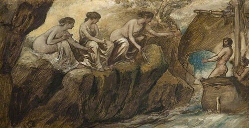 Ulysses And The Sirens, 1860, Edward Calvert