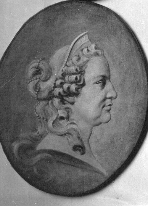Bildnis der Kurfürstin Elisabeth Auguste von der Pfalz, Gemahlin des Kurfürsten Karl Theodor, 1760, Franz Anton von Leydensdorff