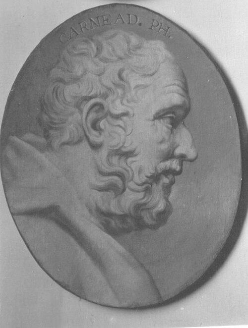 Karneades, griechischer Philosoph aus Cyrene, 2. Jh. v. Chr., 1760, Franz Anton von Leydensdorff