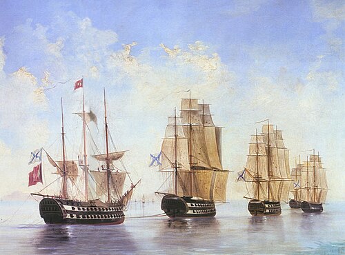 After the Battle of Athos. June 19, 1807., 1896, Alexeï Bogolioubov