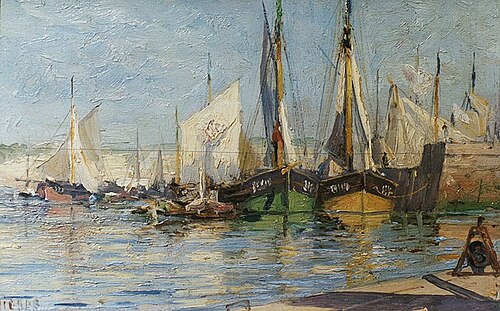Morning in Dieppe Harbor, , Alexeï Bogolioubov