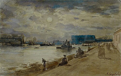 Moonlit Night in St. Petersburg, , Alexeï Bogolioubov