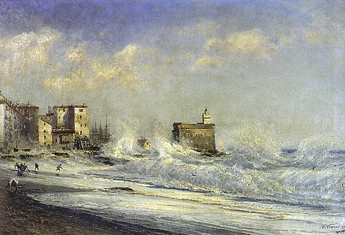 Storm in Menton, 1851, Alexeï Bogolioubov