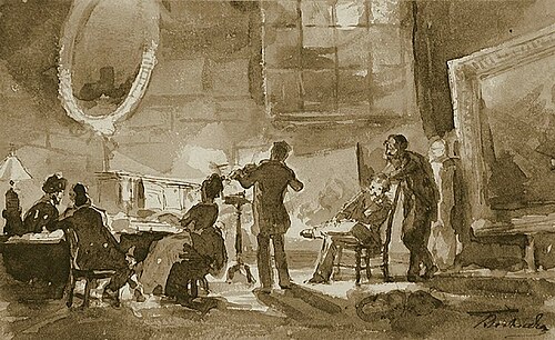Party in Paris, 1874, Alexeï Bogolioubov