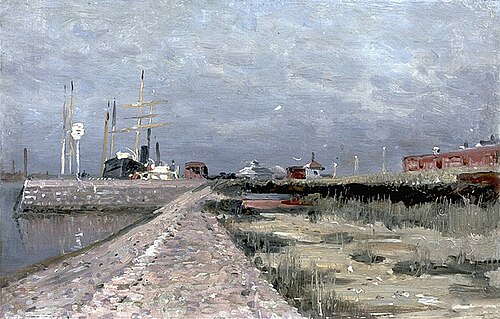 Sea Canal in St. Petersburg, 1885, Alexeï Bogolioubov