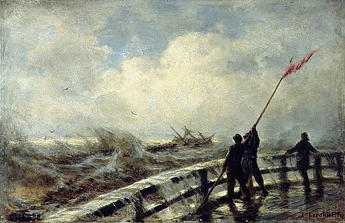 Storm in Oostende, 1870, Alexeï Bogolioubov