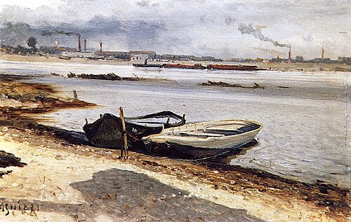 The Seine at Asnieres, 1881, Alexeï Bogolioubov