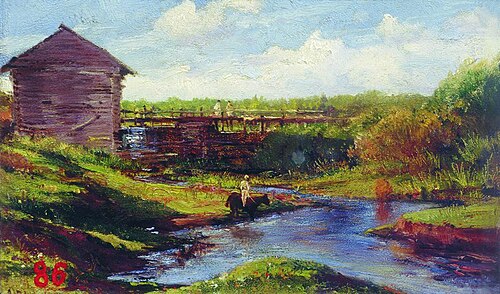 The Watermill in Gorki, 1873, Alexeï Bogolioubov
