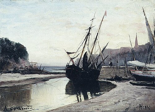 Low Tide in Pornic, 1876, Alexeï Bogolioubov