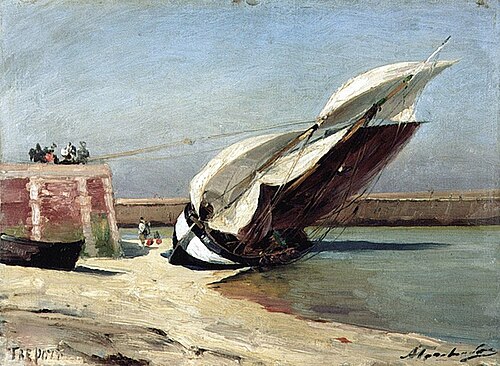 Low Tide in Treport, 1876, Alexeï Bogolioubov