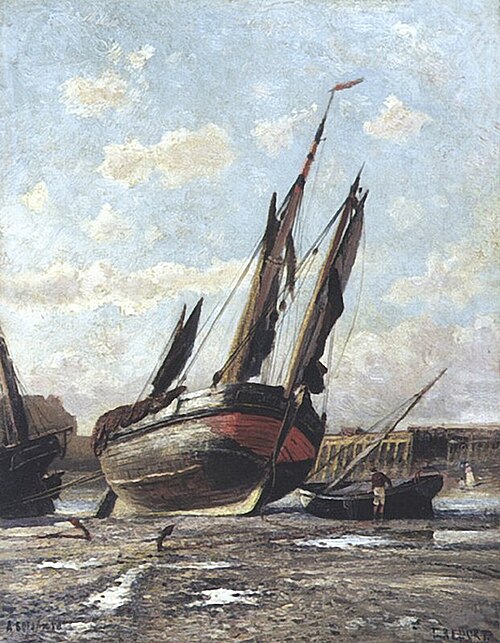 Low Tide in Treport (2), 1876, Alexeï Bogolioubov