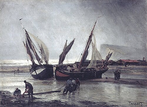 Low Tide in Treport (3), 1876, Alexeï Bogolioubov