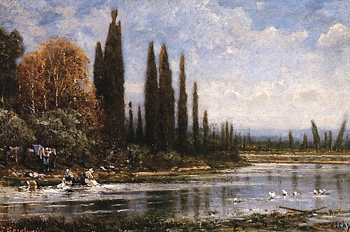 Washerwomen in Vichy, 1870, Alexeï Bogolioubov