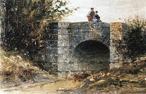 Bridge in Ecouen, 1882, Alexeï Bogolioubov