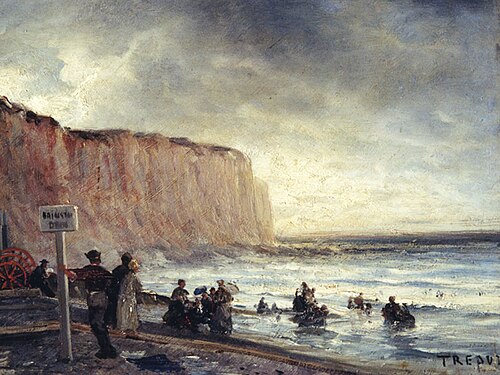 Bathing in Treport, 1876, Alexeï Bogolioubov