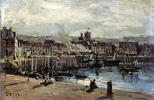 Dieppe Harbour, 1882, Alexeï Bogolioubov