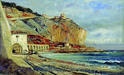 Coast of Menton, 1881, Alexeï Bogolioubov