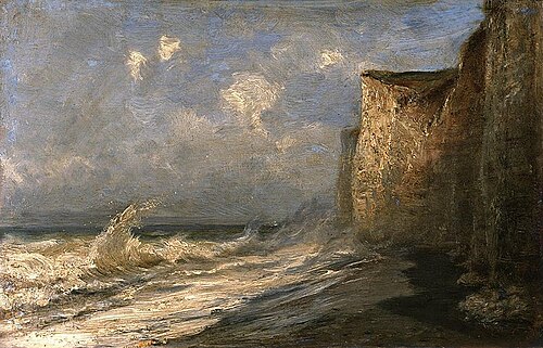 Etretat, Low Tide, 1877, Alexeï Bogolioubov