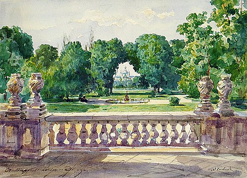 Kiev. The Palace Garden, 1877, Alexeï Bogolioubov