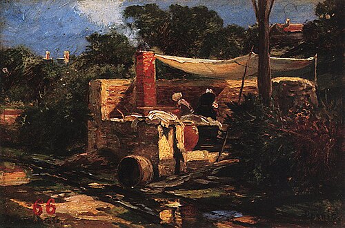 Washerwomen in Pornic, Bretagne, 1876, Alexeï Bogolioubov