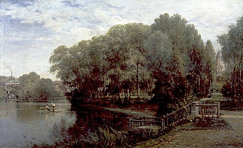 Zhukov Pond in Moscow, 1880, Alexeï Bogolioubov