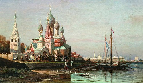 Easter procession in Yaroslavl, 1863, Alexeï Bogolioubov