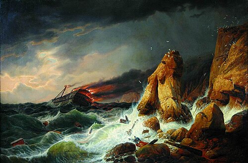 Shipwreck, 1850, Alexeï Bogolioubov