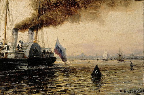 The Anchoring Place by Kronstadt, , Alexeï Bogolioubov