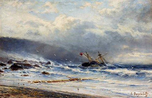 Mer agitée à Cap-Martin., 1801, Alexeï Bogolioubov