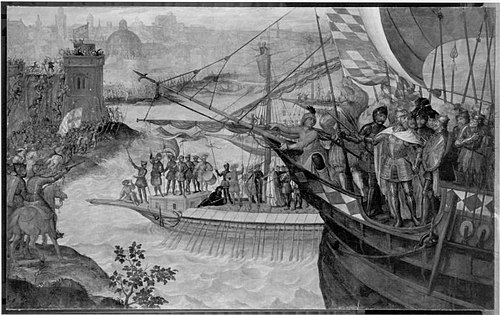 Herzog Ludwig I. von Bayern zieht in den Kreuzzug 1222, 1605, Hans Werl
