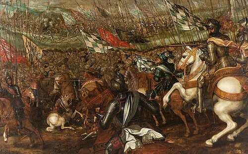 Louis IX, Duke of Bavaria triumphs over the imperial army in the Battle of Giengen in 1462, 1603, Hans Werl
