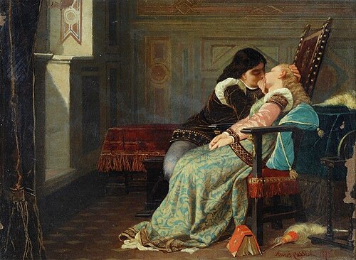 The Kiss, 1875, Amos Cassioli