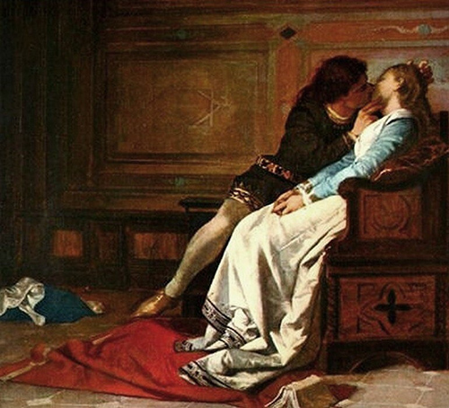 Paolo e Francesca o Il bacio, 1870, Amos Cassioli